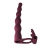Вибронасадка для двойного проникновения Pure Passion Jungle Bunny Wine red