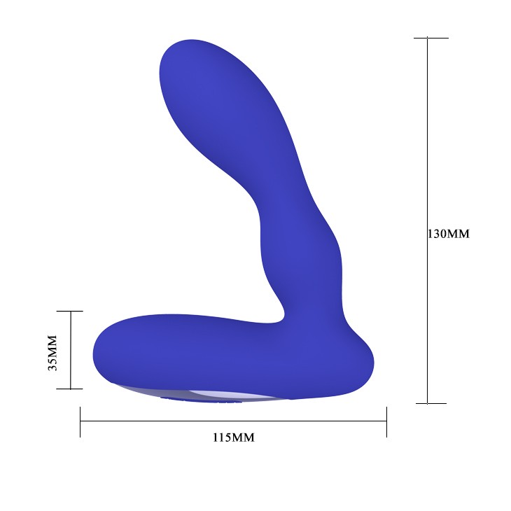 Вибромассажер "Brave" (массажёр простаты), 12 режимов вибрации, D 35 мм L 115x130 мм
