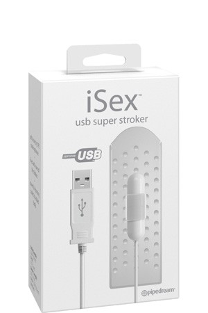 Насадка-мастурбатор USB SUPER STROKER с вибро-пулей на проводе прозрачный с вибрацией (прозрачный)