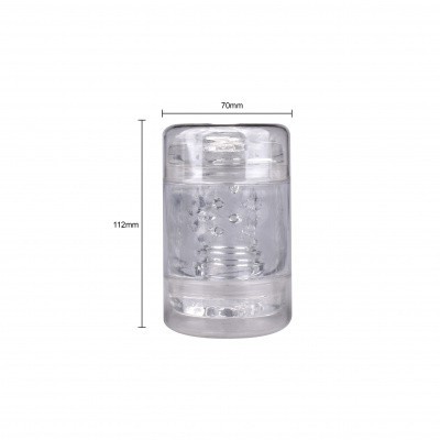 Прозрачный мастурбатор L 110 мм D 70 мм, вес 263 г