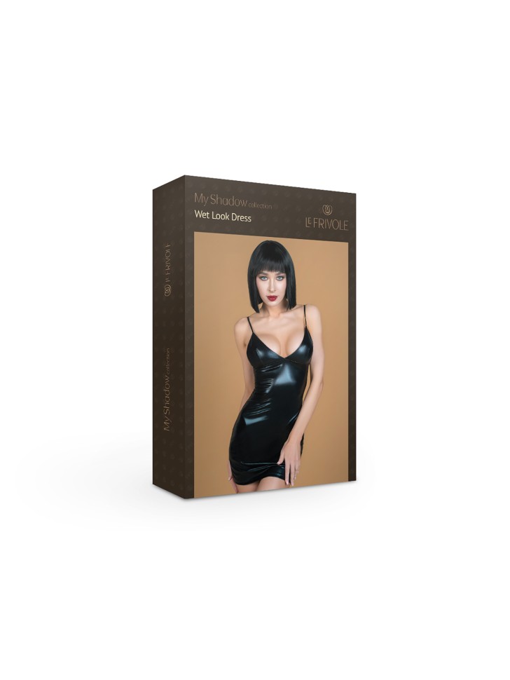 Сорочка с двусторонней молнией сзади из материала wet look (My Shadow) (S/M)