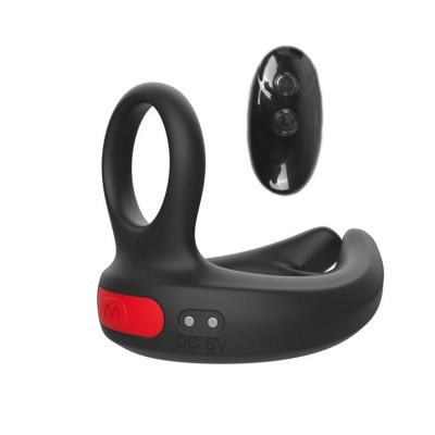 Вибромассажер-кольцо на пенис10 режимов вибрации, D кольца 33x45 мм, дистанционный пульт