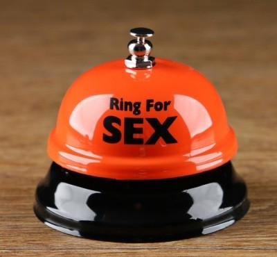 Звонок настольный Ring for sex ,(белый)