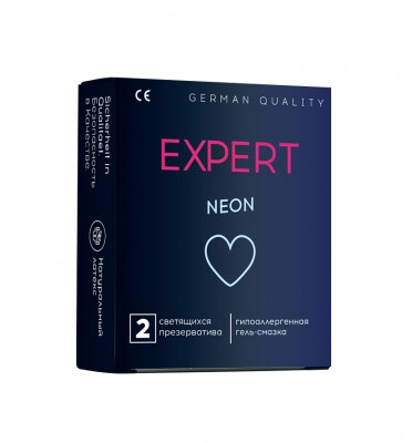 Презервативы Expert Neon № 2 (светящиеся), 2 штуки