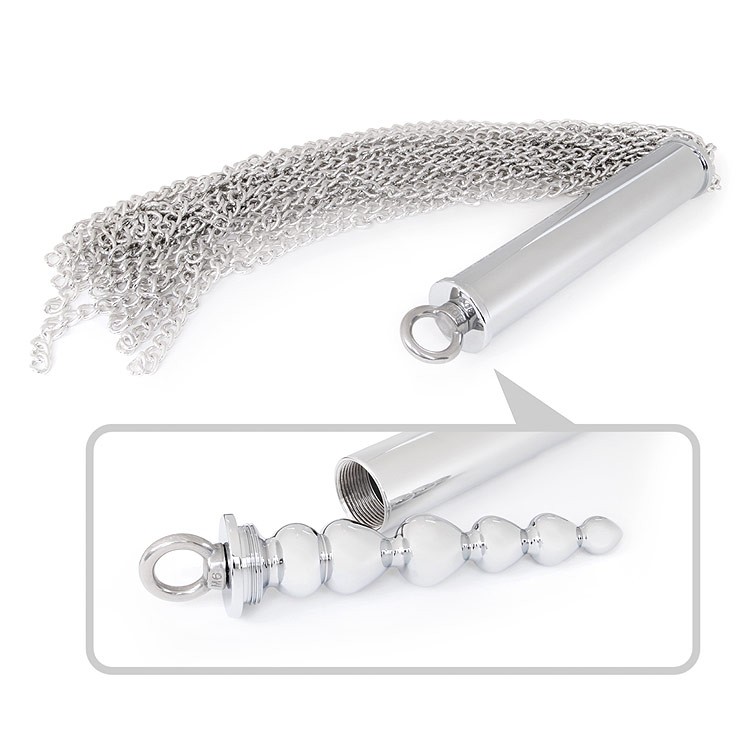 Плеть металлическая +втулка (втулка L 140 мм D 19x25 мм, хвост L 400 мм, ручка L 165 мм) цвет хвоста