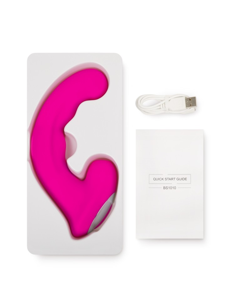 Мистер Факер Amante - вибратор+сосалка 2в1, 17.8x4 см