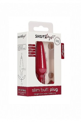 Анальная пробка для ношения Slim Butt Plug красная