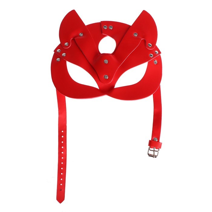 Карнавальный маска Кошка, цвет красный