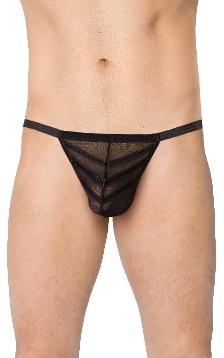 Мужские стринги черные (M-XL)