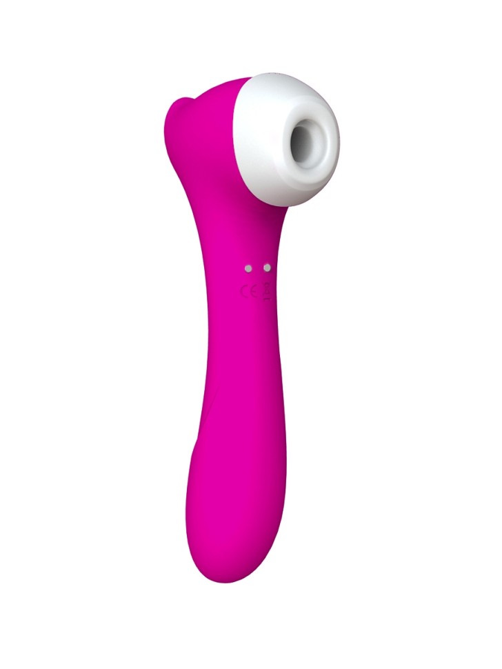 Мистер Факер Joy (розовый)- клиторальная сосалка с вибрацией, 18.9х8.5 см