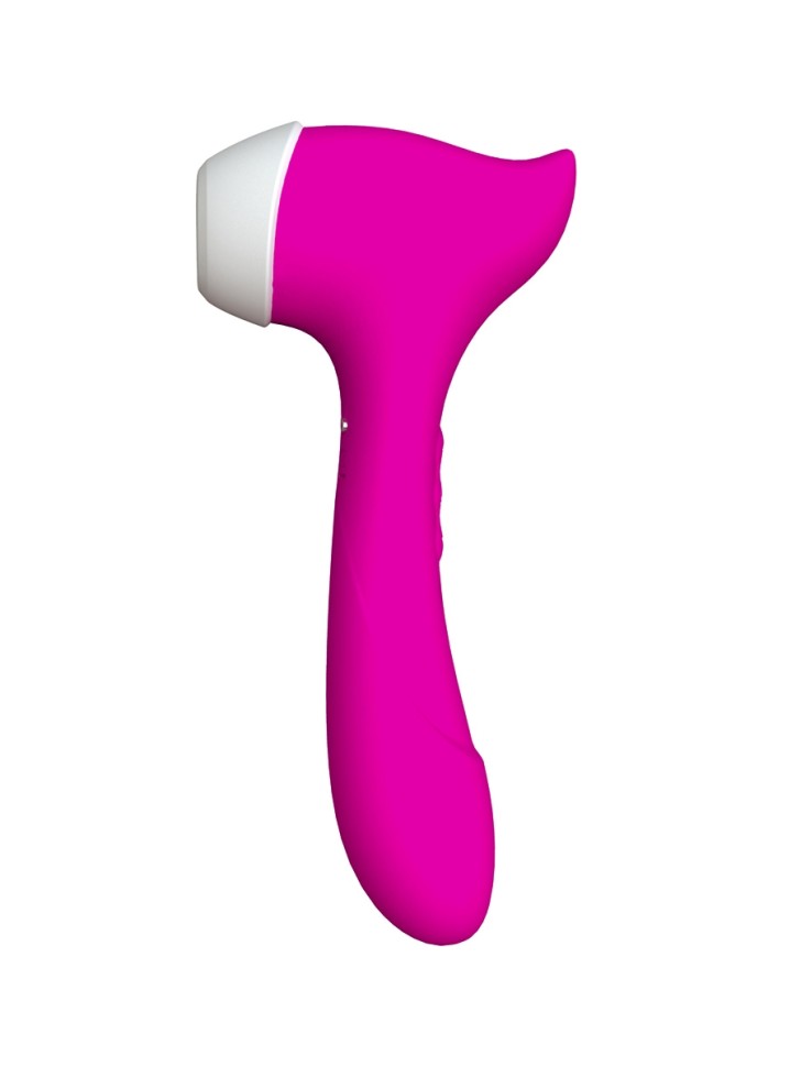 Мистер Факер Joy (розовый)- клиторальная сосалка с вибрацией, 18.9х8.5 см