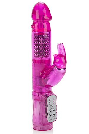 Вибромассажер Хай-Тек Jack Rabbit водонепроницаемый розовый