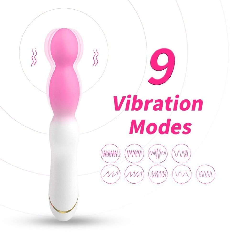 Оригинальный вибромассажёр L 215 мм D 33 мм, 9 режимов вибрации