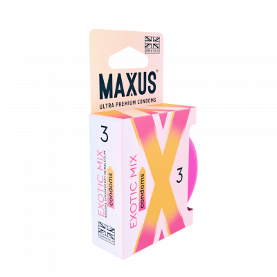 ПРЕЗЕРВАТИВЫ MAXUS EXOTIC MIX №3 X-EDITION (гладкие цветные, ароматизир.) в кейсе