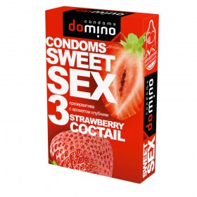 Презервативы Domino Sweet Sex Strawberry cocktail