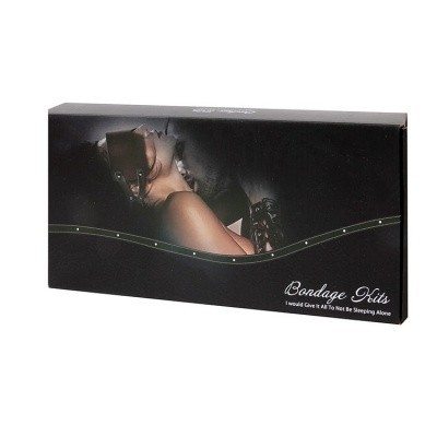 Комплект (наручники, маска, кляп L 580 мм, D 45мм, плеть L ручки 160 мм, L хвоста 320 мм, щекоталка)