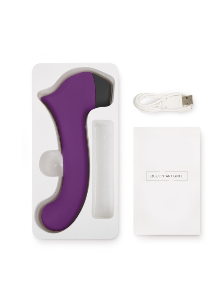 Мистер Факер Caldo - вакуумный клиторальный стимулятор с подогревом, 19х3 см