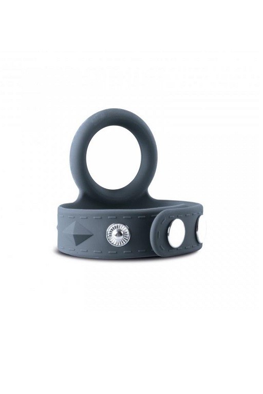 Эрекционное кольцо с ремешком для мошонки S/M