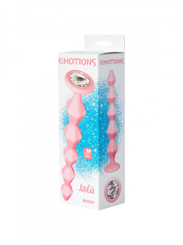 Анальная Цепочка с Кристаллом Emotions Buddy Pink