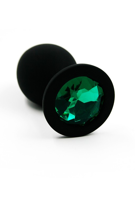 Анальная пробка из силикона dark green