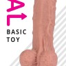 Реалистичный фаллоимитатор REAL с мошонкой на присоске, silicone, 17 х 3,6 см.