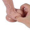 Реалистичный фаллоимитатор REAL с мошонкой на присоске, silicone, 17 х 3,6 см.