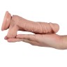 Реалистичный фаллоимитатор REAL с мошонкой на присоске, silicone, 17 х 3,6 см.