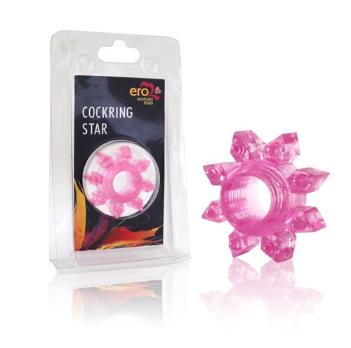 Кольцо эрекционное Cockring star розовое