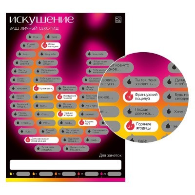 СКРЕТЧ-ПЛАКАТ СЕКС-ГИД. ИСКУШЕНИЕ , А3