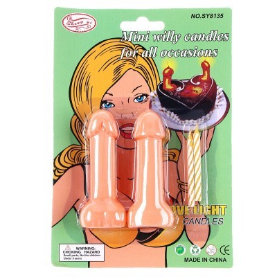 СВЕЧИ В ТОРТ СЧАСТЛИВЫЙ КОНЕЦ 18+ (в наборе 2 шт.)