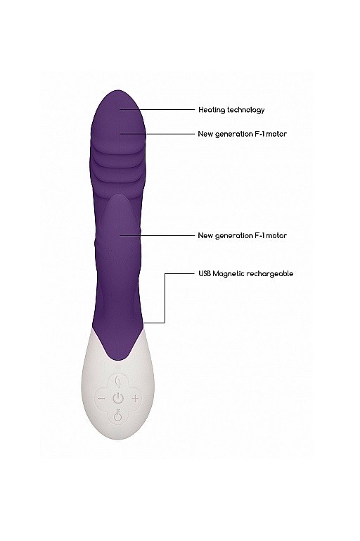 Вибромассажер кролик с функцией нагрева Sunburst Rechargeable Heating G-Spot Rabbit