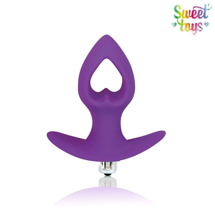 Анальная втулка с вибрацией L 80 мм D 40 мм, цвет фиолетовый