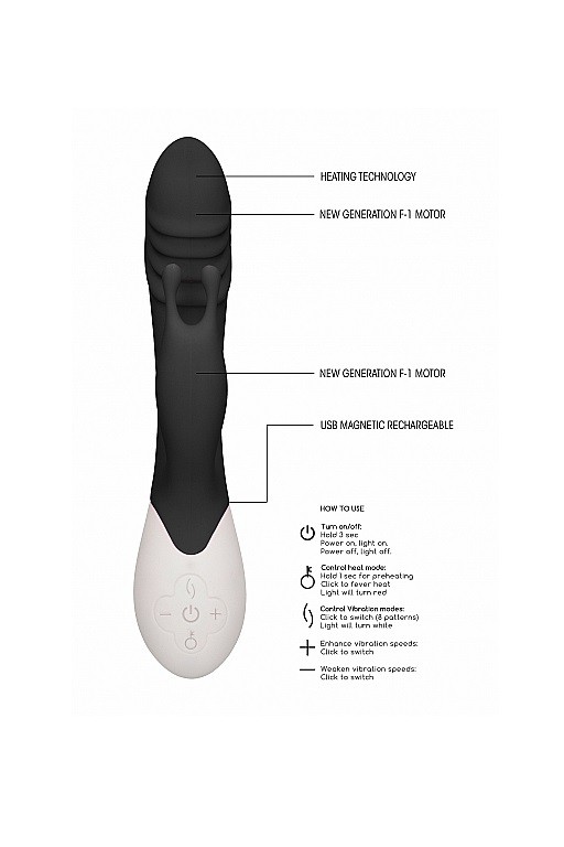 Вибромассажер кролик с функцией нагрева Ignite Rechargeable Heating G-Spot Rabbit