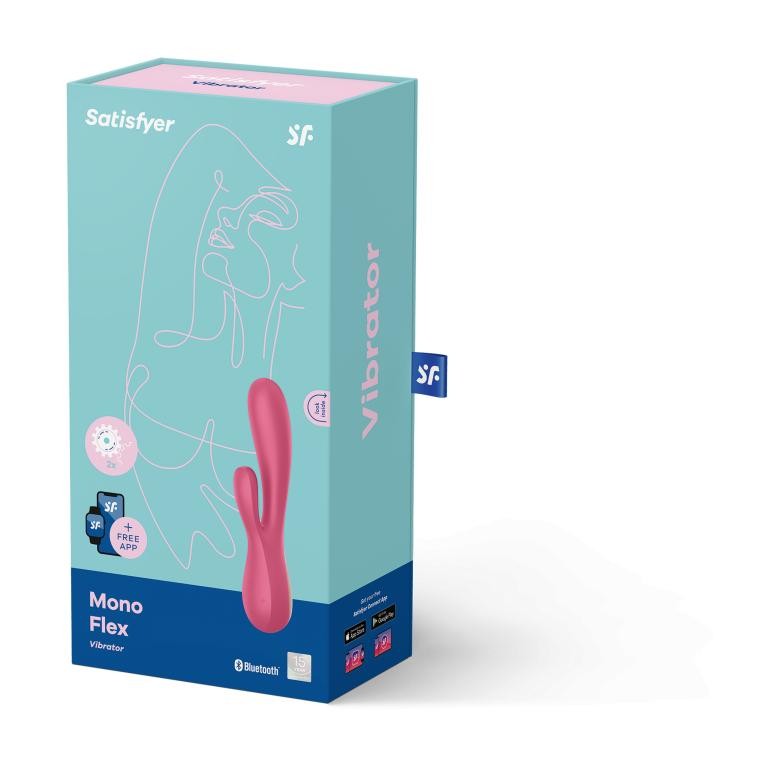 Вибромассажер Satisfyer Mono Flex с возможностью управления через приложение - красный