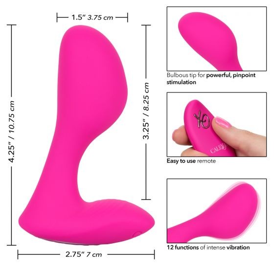 Перезаряжаемый массажер с управлением при помощи пульта CalExotics Silicone Remote G Spot Arouser