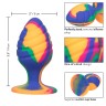 Текстурированная анальная пробка L из силикона CHEEKY LRG SWIRL TIE-DYE PLUG