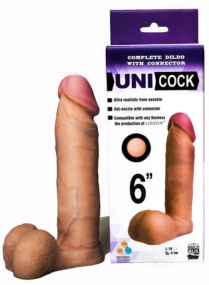 Насадка для страпона Unicock 6"d