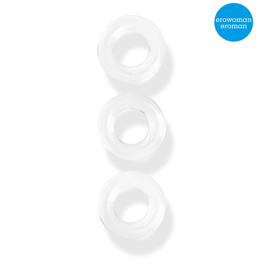 Эрекционные кольца 3 шт бесцветные гладкое