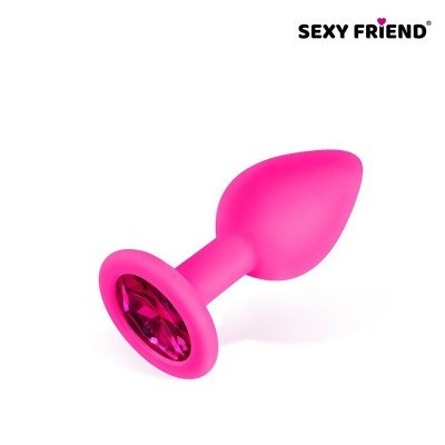 Силиконовая анальная втулка, фуксия, цвет кристалла рубиновый, силикон, L 73 мм, D 30 мм Силиконовая анальная втулка, фуксия, цвет кристалла рубиновый, силикон, L 73 мм, D 30 мм