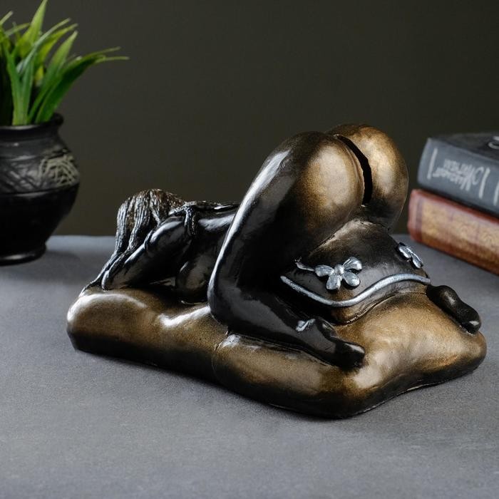 Копилка "Лолита" бронза-золото, 22х14х12см