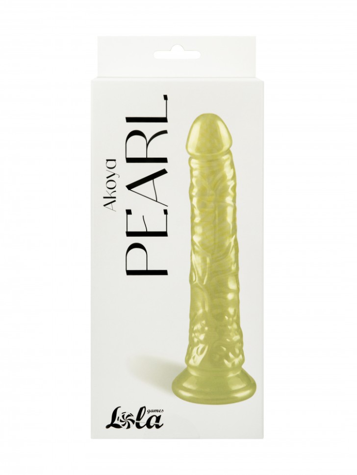 Перламутровый дилдо Akoya Pearl Золотистый длина 20 см, диаметр 3